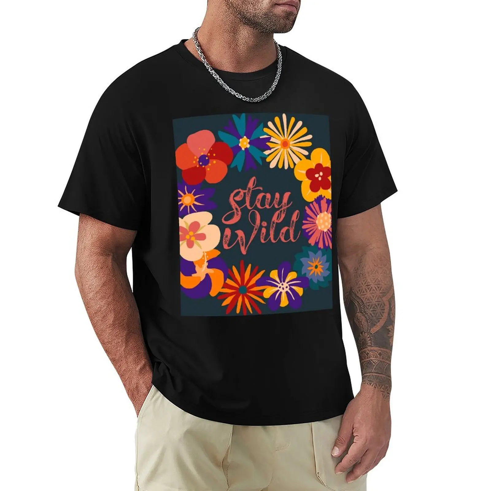 

Stay Wild T-Shirt baggy shirts clothes sports fans vintage graphic tee mens graphic t-shirts