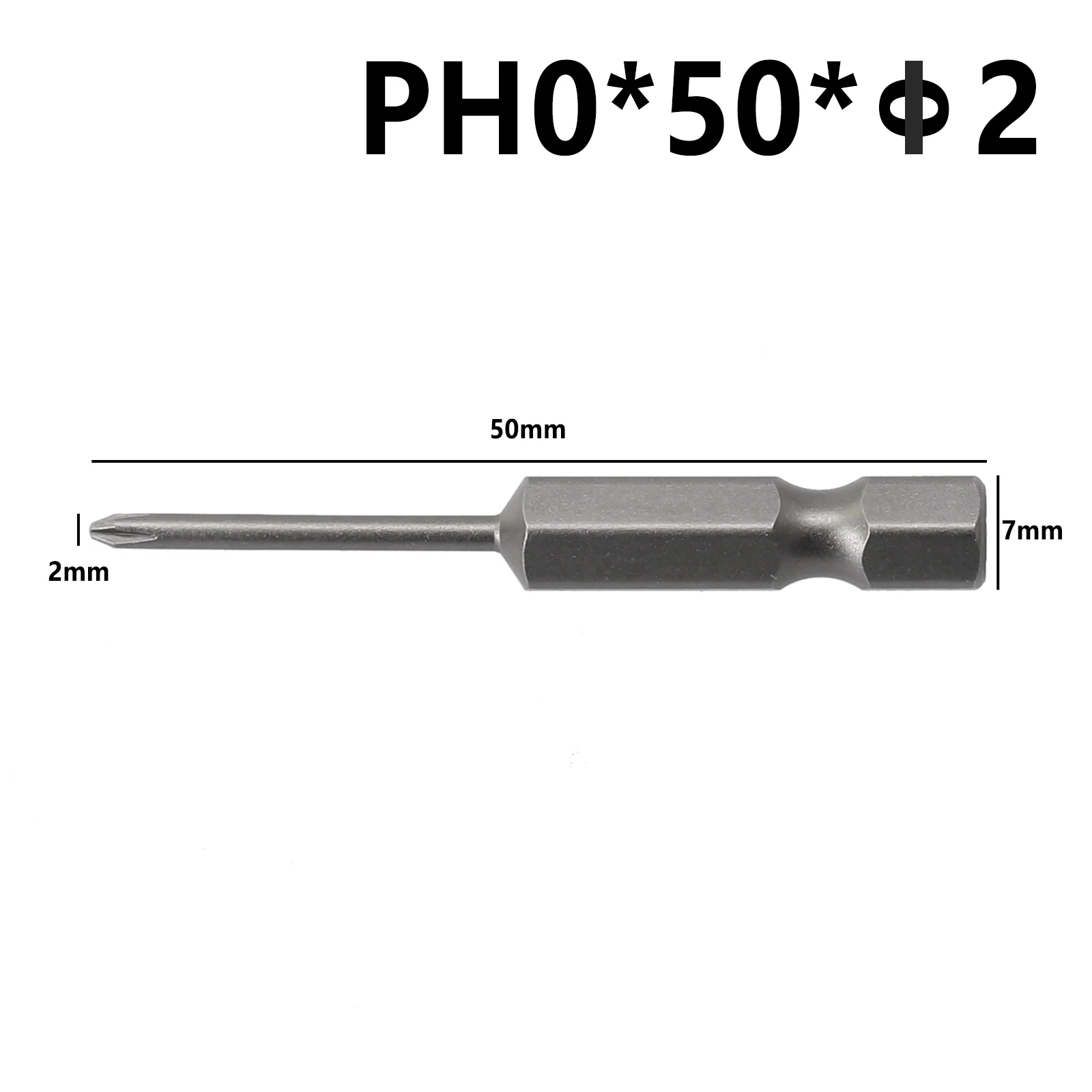 Насадка для шуруповерта, 50 мм, PH00, PH0, PH1, PH2, 1/4 дюйма, шестигранный хвостовик, электрическая Ударная дрель, ручной шуруповерт 1,6, 2,0, 2,5, 3,0, 4,0 ММ, инструмент