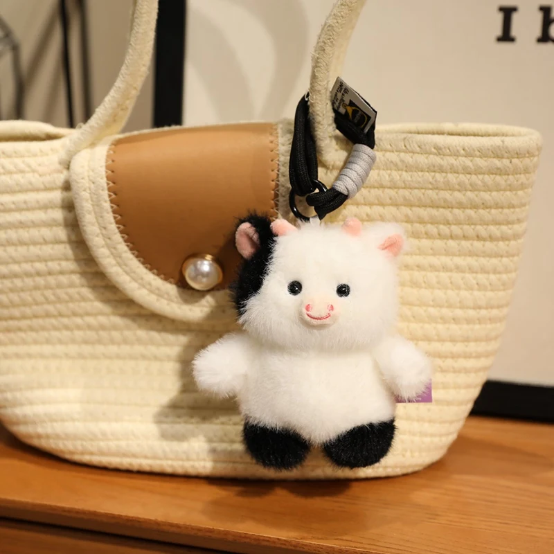 Cute Animal Plush Toys Kawaii Cat Dog Fox Panda Pendant Bag Accessories Keychain Bag Car Pendant Kids Xmas Gift