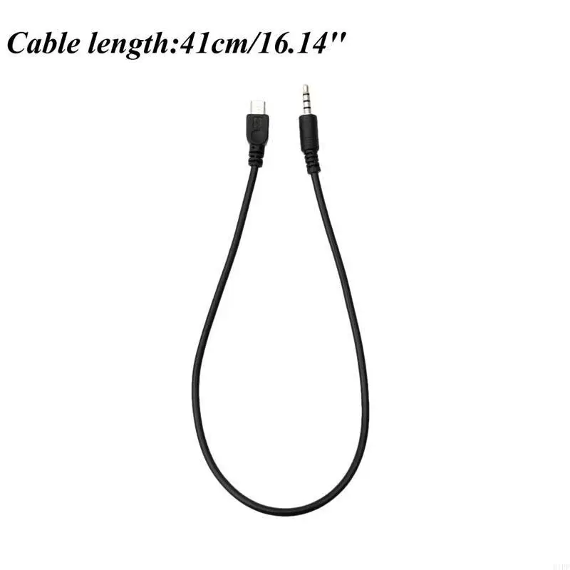 E1PF Headphone Adapter Cable Micro USB 5 Pin Male To 3.5mm Female AUX Extension Cord Universal for Car Phone