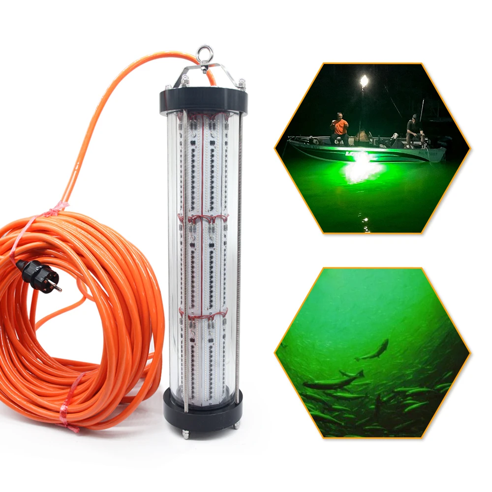 High Power 1000W 2000W 3000W led fishing light lamp Attractive Marine Boat  Underwater White Green Squid LED Fishing Light