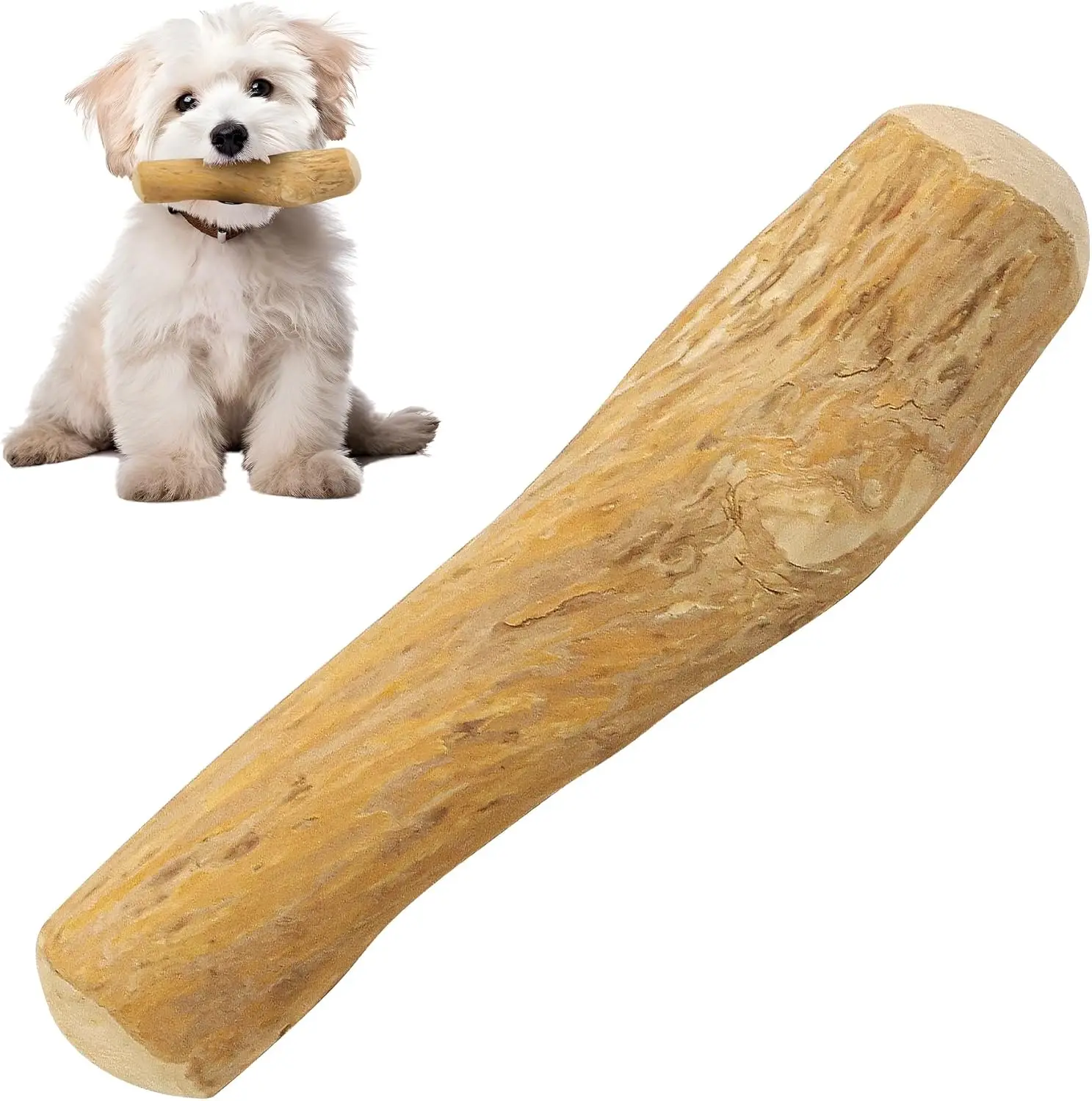 Kaffeeholz-Kauspielzeug für Hunde, Splinterholz von Kaffeeplantagen, langlebiges, robustes Spielzeug für aggressive Kauer, für Hunde.