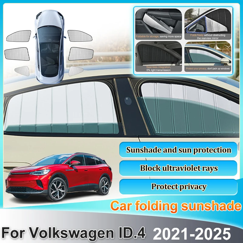 

Car Sun Visors Covers For Volkswagen VW ID 4 Styling 2021-2025 Windows Shade Sunscreen Sunshade Window Sunshades Car Accessories