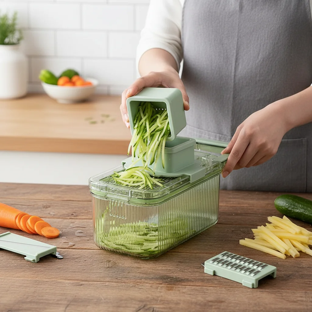 

Manual Kitchen Slicer Multi-Function Transparent Design For Fruits And Vegetables