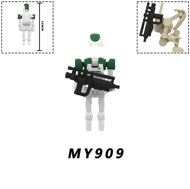 MY901-MY910 Building Blocks Warrior Model Assembly Action Figures Aat Driver Grapple droid Pilot Command Droid Model Bricks Toys