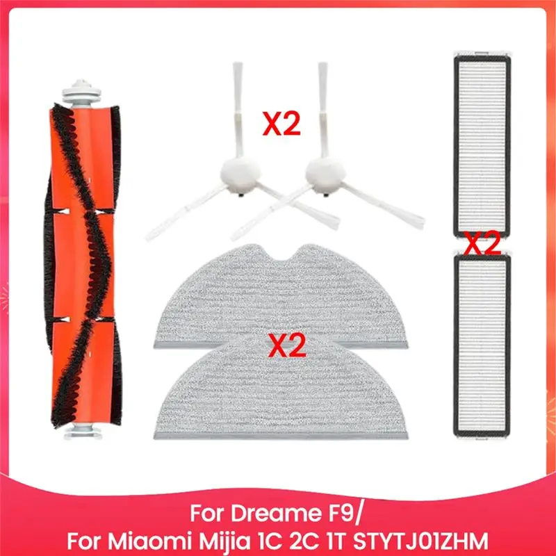 dreame-f9-mijia-1c-2c-1t-stytj01zhm-メインサイドブラシ、モップクロス、hepaフィルター搭載の効率的な掃除ができる掃除機、24時間ホットセール中