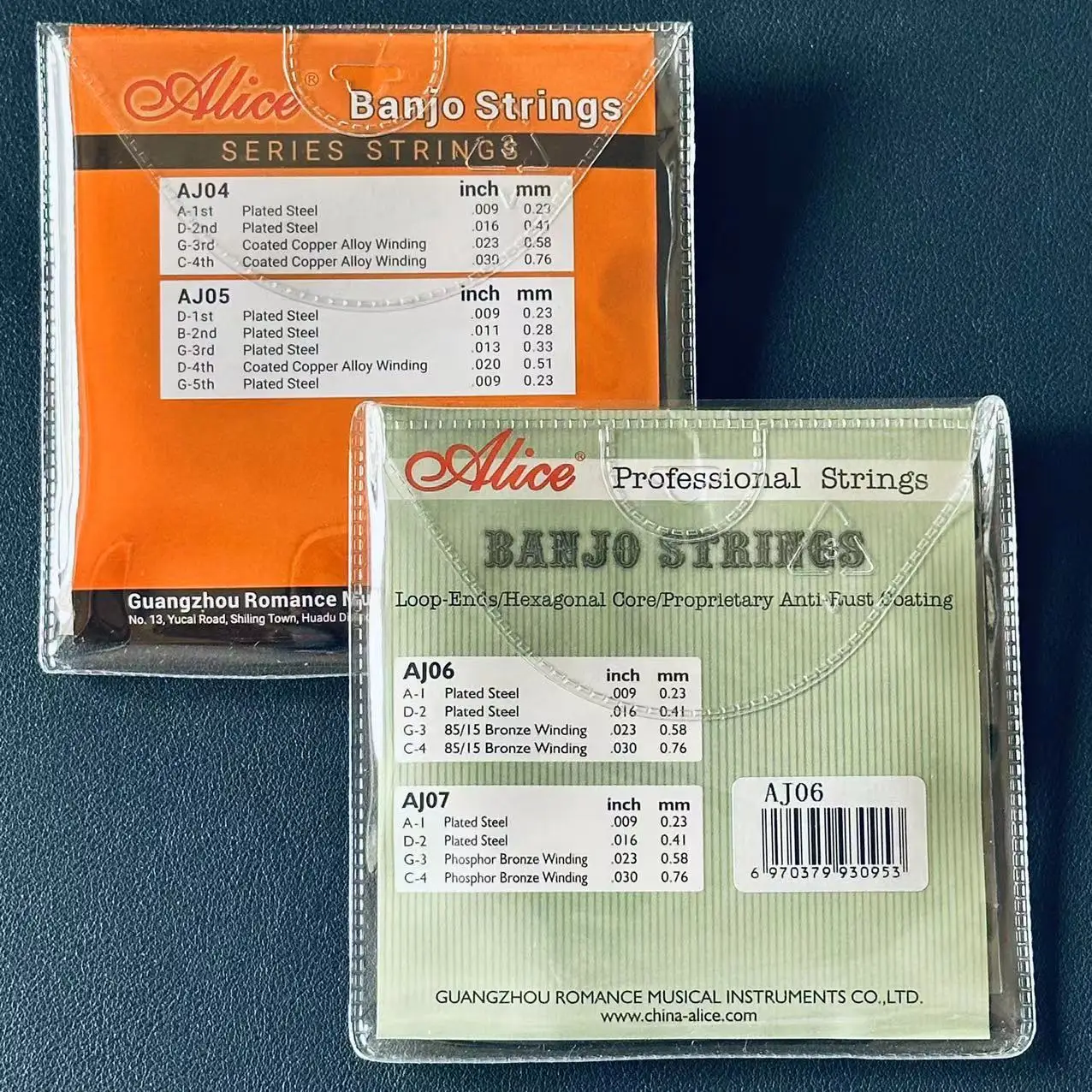 Banjo Strings AJ04/05/06/07 4/5-String Set Plated Steel Coated Copper Alloy 85/15 Bronze Phosphor Bronze Winding Parts for Banjo