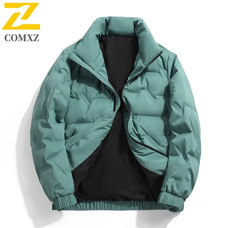 COMXZ سترة مبطنة جديدة عالية الجودة متعددة الاستخدامات دافئة خفيفة الوزن ثلجي باركر معطف السفر مريحة أسفل سترة ملابس للرجال #3