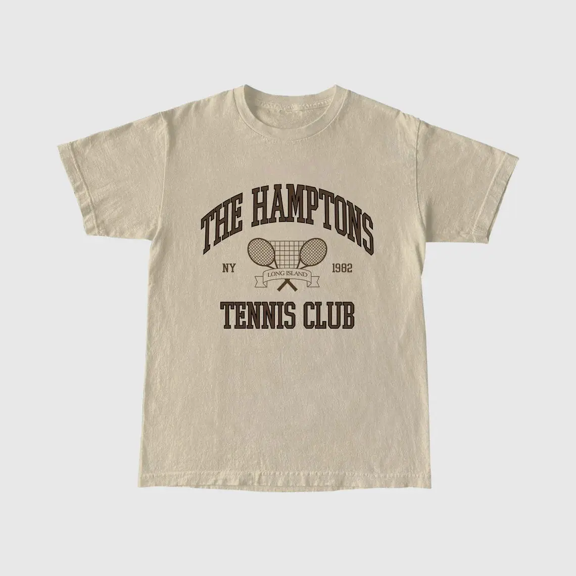 The Hamptons Tennis Club American Retro Style Unisex T shirts Short Sleeve Loose Cotton Summer Outfit Tumblr Sport Rich Tees