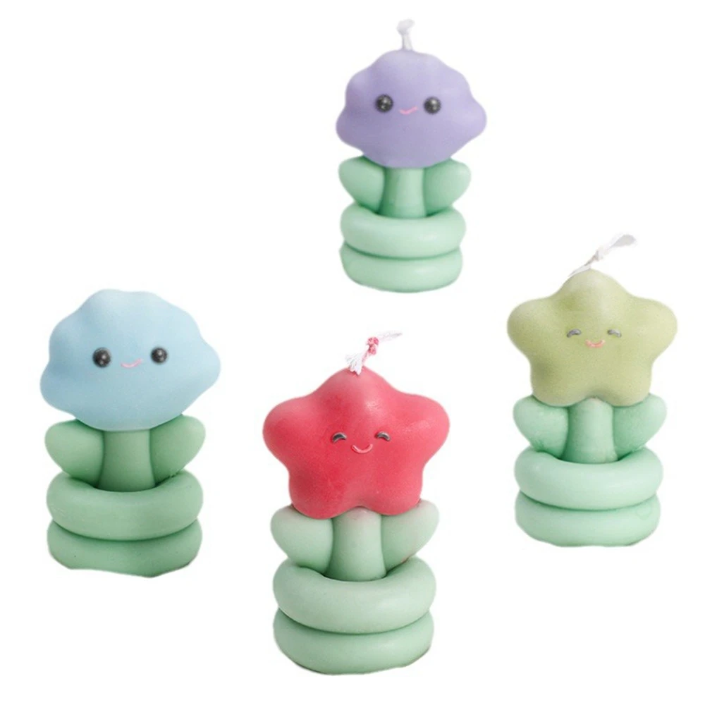 Flower Aromatherapy Candle Silicone Mold DIY Cloud Flower Candle Silicone Mold Scented Making Tools 3D DIY Handmade Fragrance