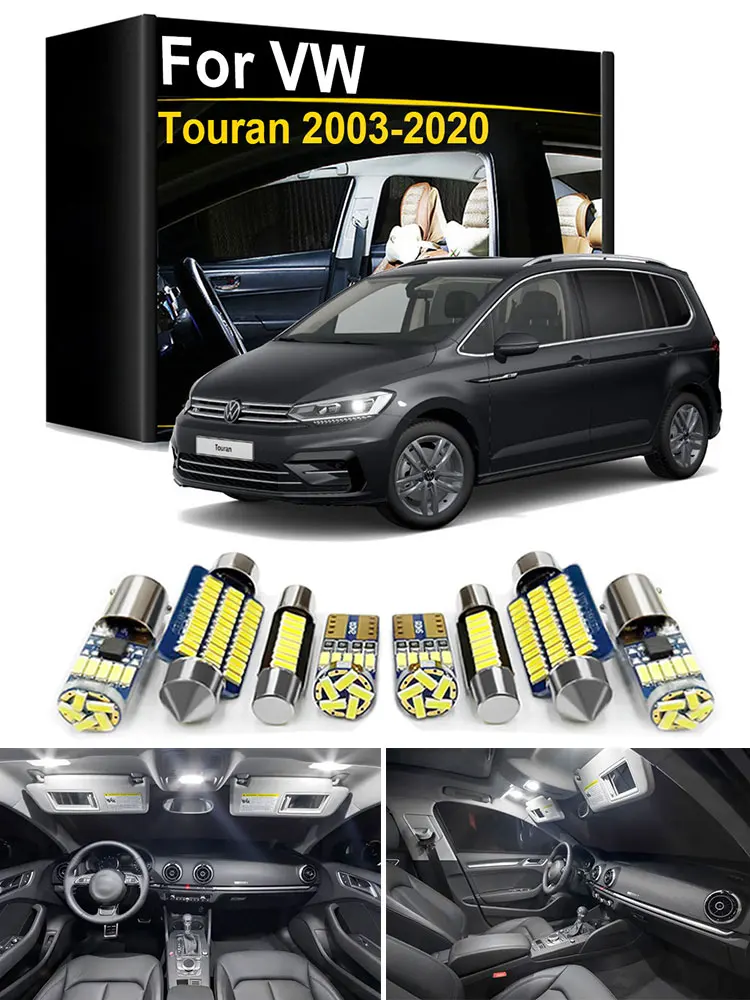 Innenraum-LED-Beleuchtungsset Canbus für Volkswagen VW Touran 1T1 1T2 1T3 5T1 2003-2011 2012 2013 2014 2015 2016 2017 2018 2019 2020