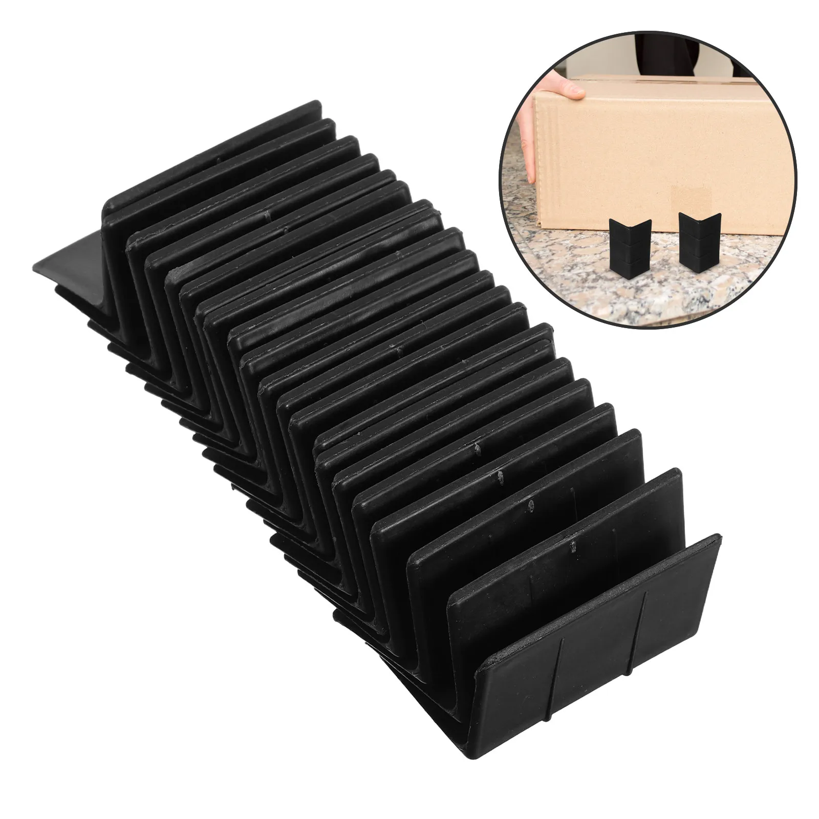 

20Pcs Packaging Edge Protectors Plastic Corner Guards Thickened Anti-Slip Design for Shipping Moving Storage Carton Corner
