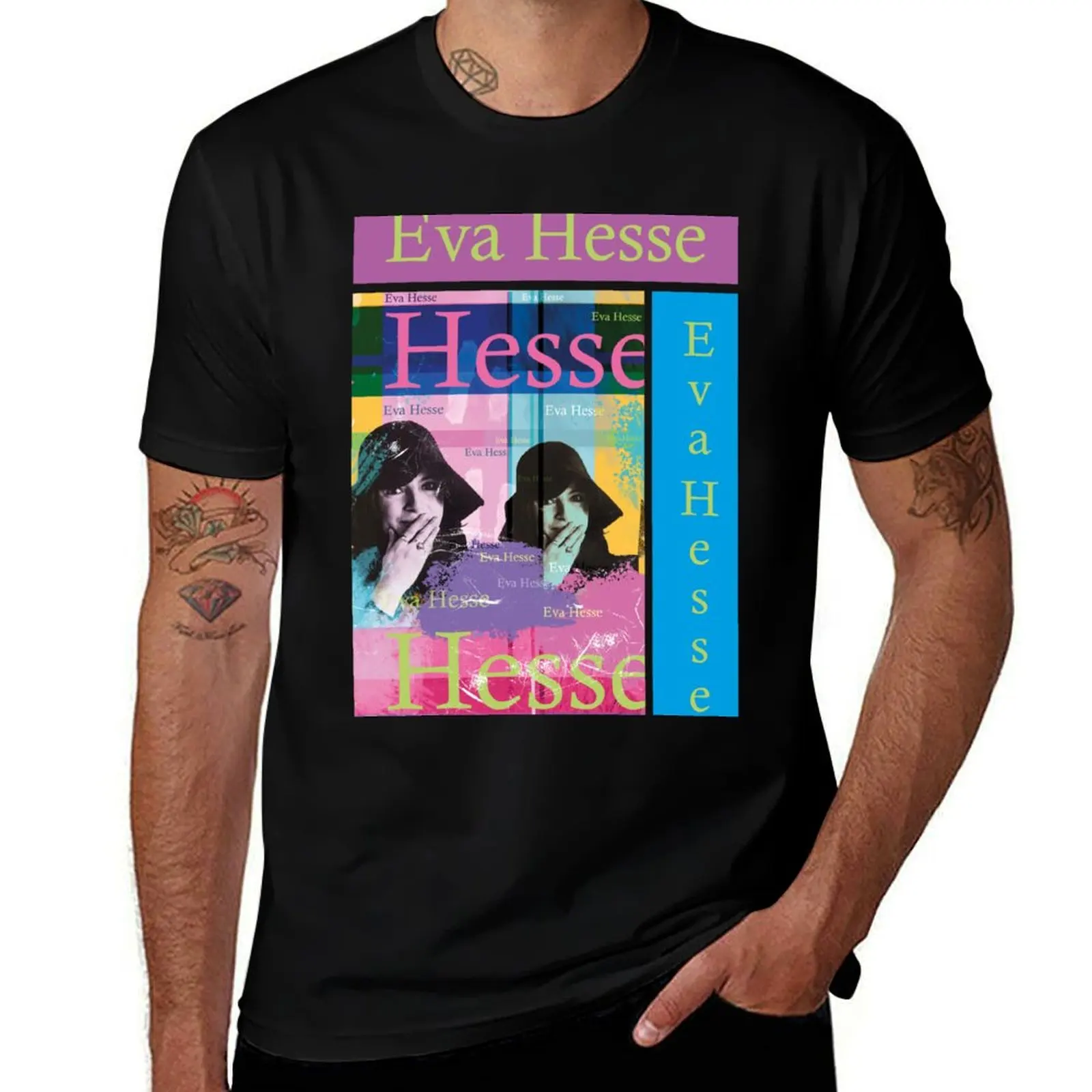 Eva Hesse portrait T-Shirt Breathable Mesh Panel T-Shirt