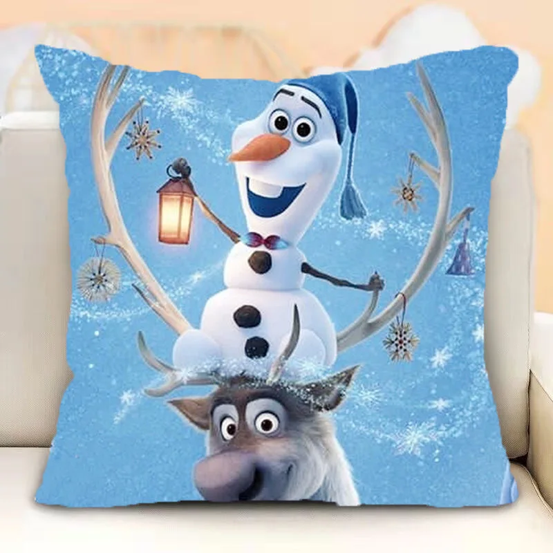 Disney  Elsa  Decorative Pillow Cases Cartoon Cushion Cover Children Girl Birthday Christmas Gift 40x40cm