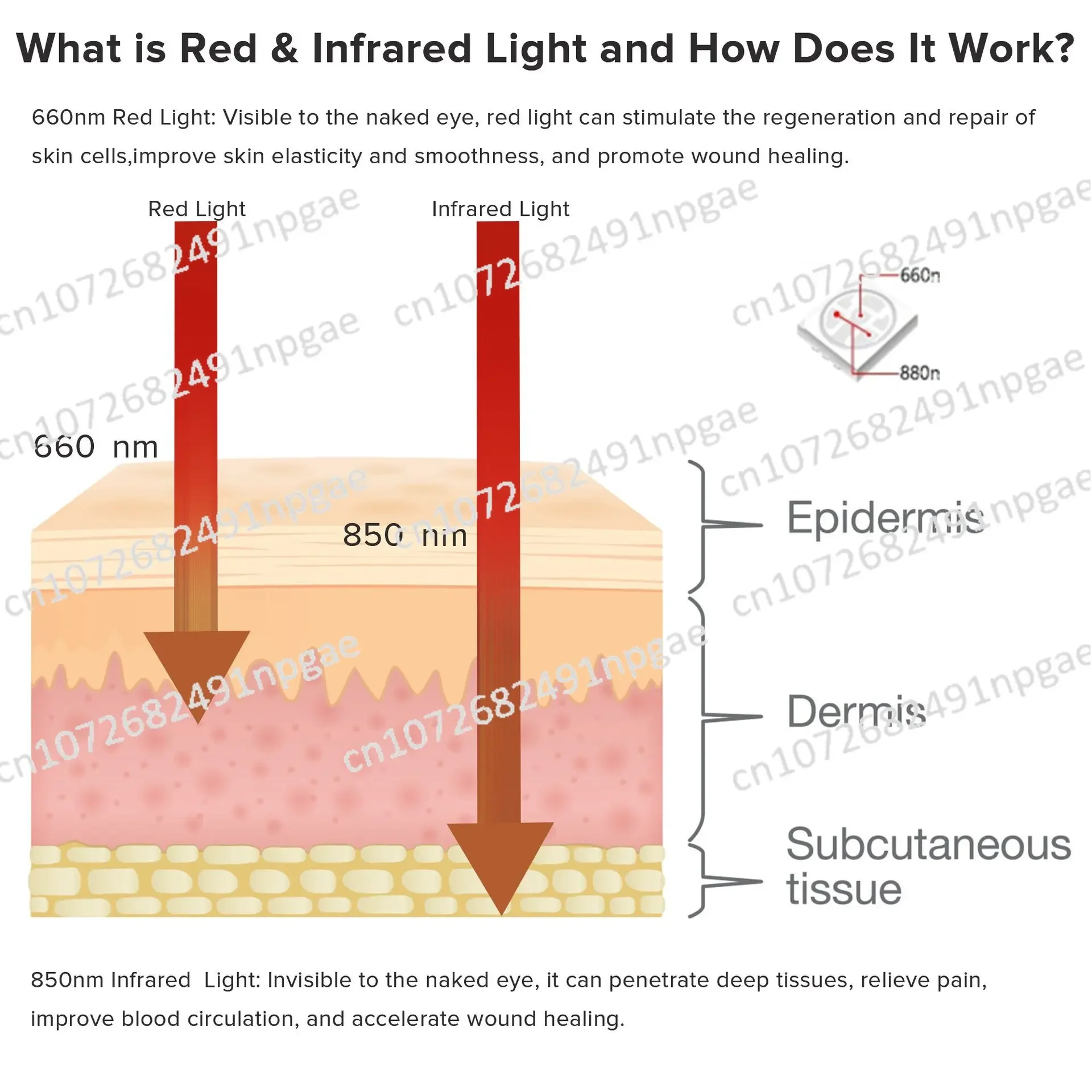 With Head Oversized Red Light Dual Wavelength Far Infrared Mattress Home Health Heating Full Body Function Pad