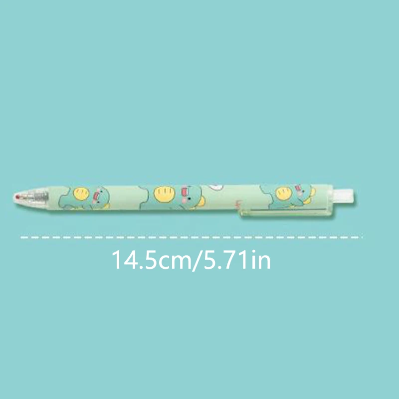 6Pcs Student Cartoon Pressing Neutral Pen Cute Fashion Kawaii Printing Signature Pen Student Writing Pens Learning Supplies