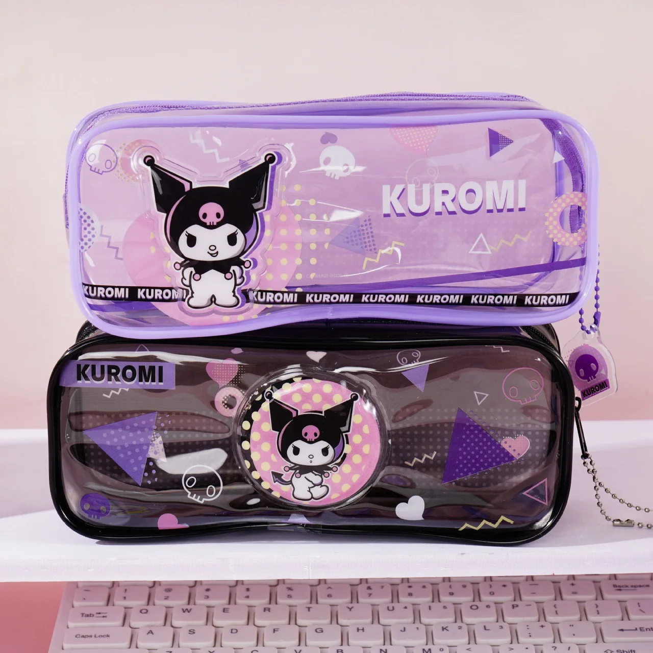

Cute Kuromi Pencil Case: Large-Capacity Student Stationery Case Transparent Pencil Case Stylish Storage Perfect Gift for Girls