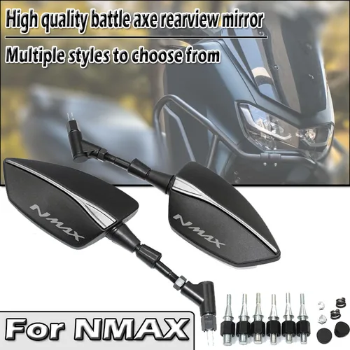 Imagen 1 del producto Espejos retrovisores ajustables universales de 8/10mm espejo lateral para NMAX155 NMAX 125 N-MAX 150 2015-2025