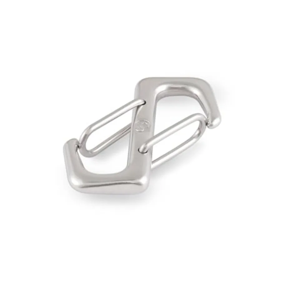 SHON على شكل سلك بوابة حلقة تسلق 21 3 "مزدوجة الوجهين S المفاتيح كليب الفولاذ المقاوم للصدأ S مقاطع حلقة تسلق مزدوجة #3