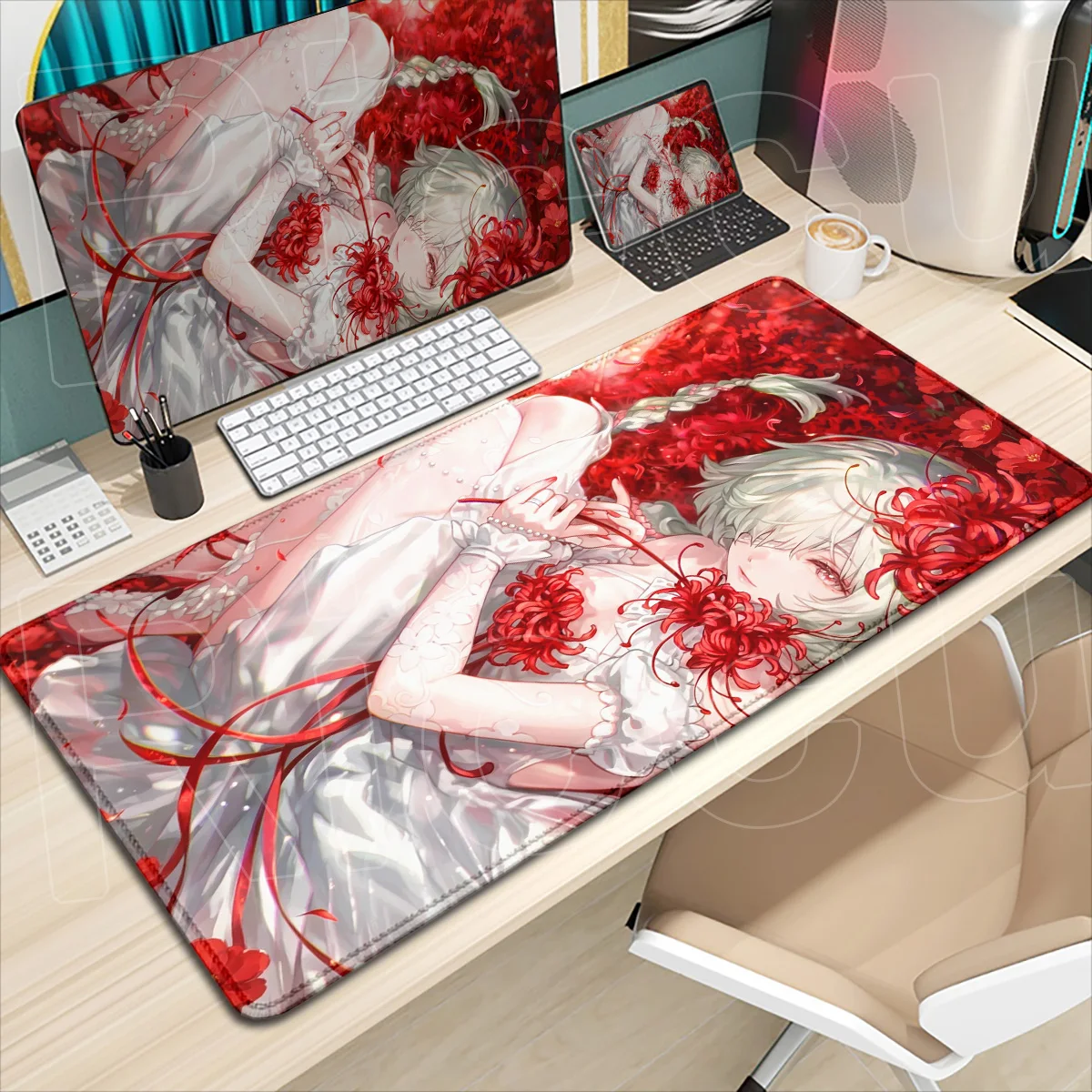 

XXL Large kawaii girl Wuthering Waves Mouse Pad New Role Phrolova Keyboard Mat Non-slip rubber DeskMat Rubber Gaming Accessories
