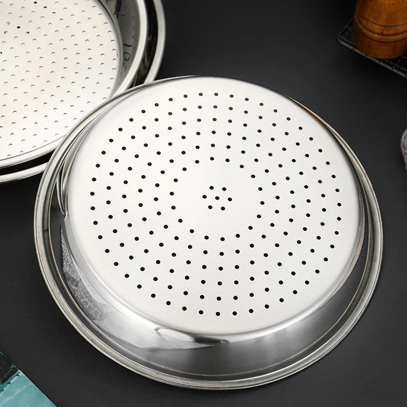 28/30/32/34/36Cm Rvs Stoomboot Rack Ronde Verdikte Stomen Lade Voor dumplings Vis Huishoudelijke Keuken Koken Gadgets