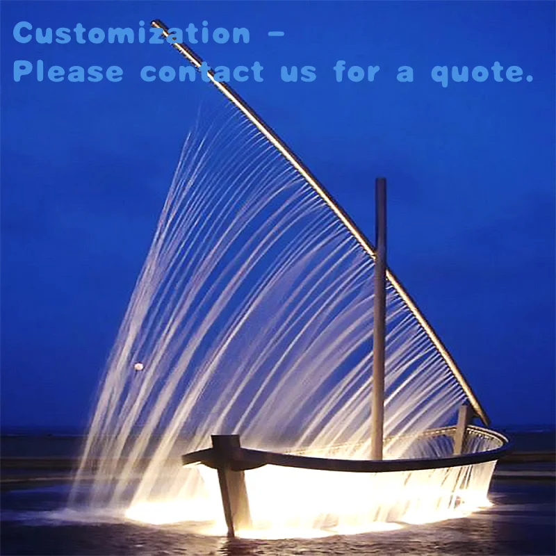 

на заказ. Прямой вверх на открытом воздухе искусственный водопад фонтан дождевая занавеска отель занавеска стена