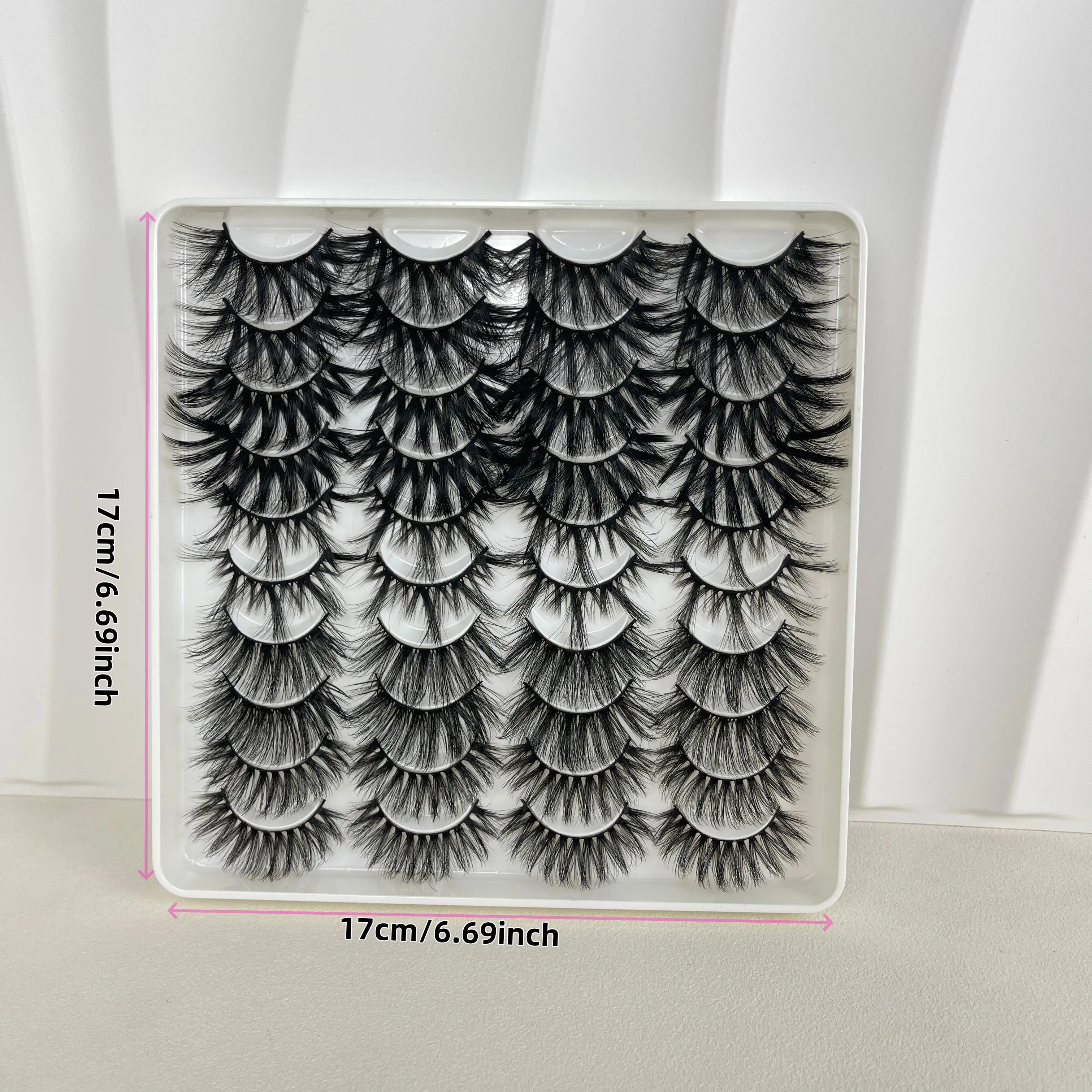 20 Pairs 3D Faux Mink Lashes Natural False Eyelashes Dramatic Fluffy Soft Wispy Volume Cross Reusable Eyelash MaKeup Tools