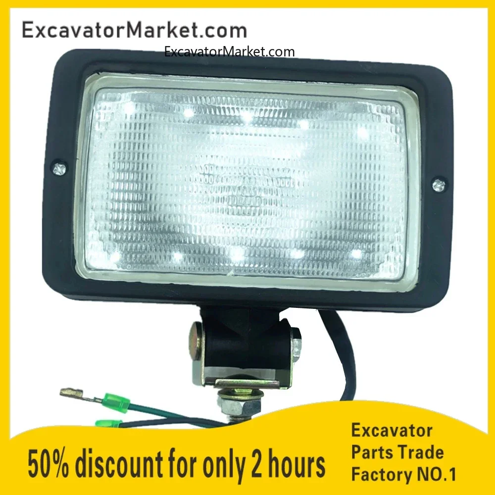 

For SANY SY YUCHA longgong XGMA LOVOL IHI HITACHI CATERPILLAR CAT XCMG 55 60-7 working lamp Square lights excavator accessories