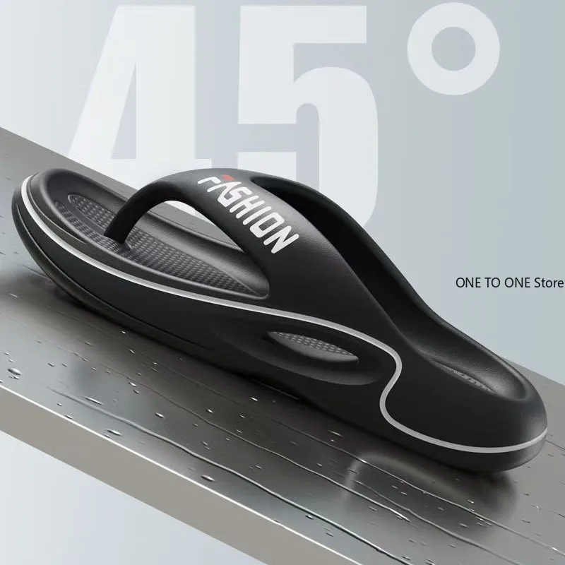 

Мужские шлепанцы на платформе, летние шлепанцы из ЭВА на толстой мягкой подошве, уличные пляжные сандалии, нескользящие шлепанцы с облачной подушкой, обувь для ванной комнаты