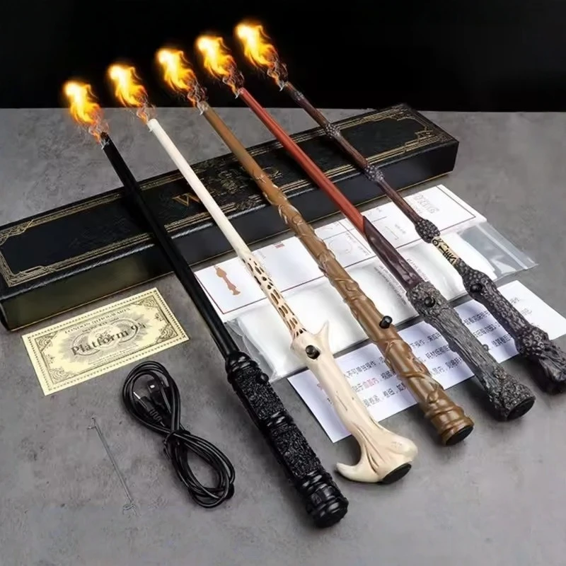 Anime Cosplay Flamethrower Wand Lighter Flame Prop Magician Professional Accessories Holiday Gifts Exquisite Gift Box Packaging - Image 2