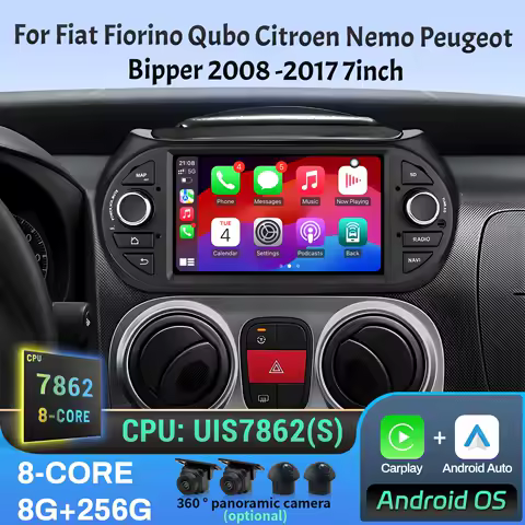 7 inch Car Radio For Fiat Fiorino Qubo Citroen Nemo Peugeot Bipper 2008 2009 2010-2017 Wireless CarPlay Head Unit Touch Screen
