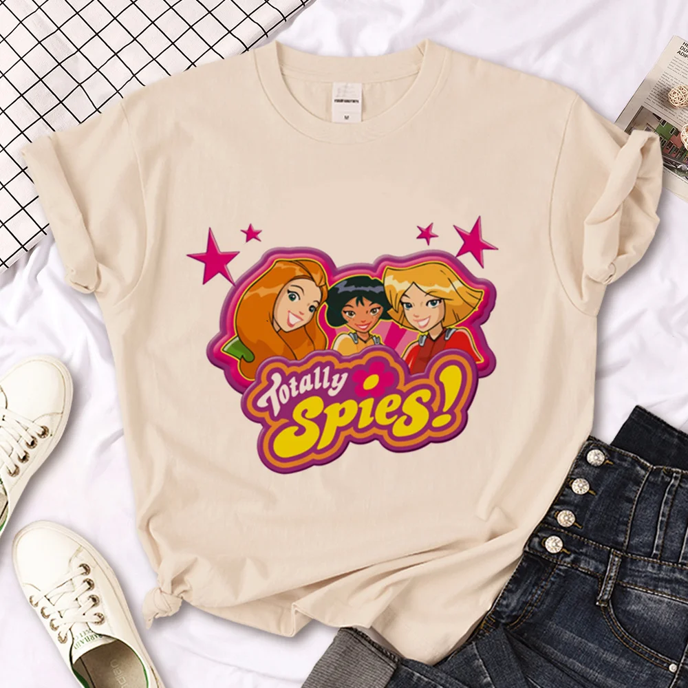 Totalmente Spies tshirt donna comic Japanese summer Tee girl anime y2k vestiti giapponesi