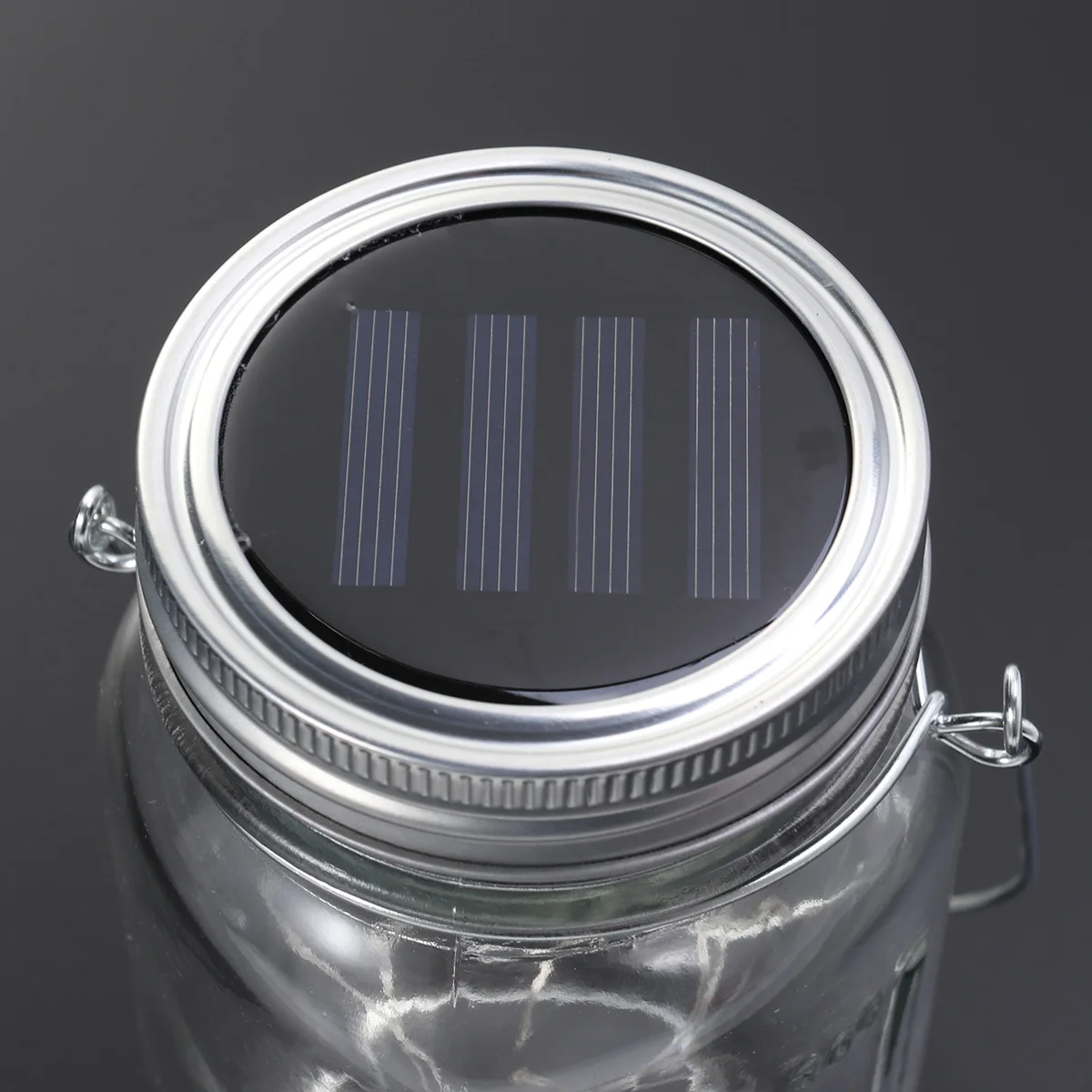 

4PCS Solar Powered Jar Lights Colorful Waterproof Fairy String Garden Lamps for Yard Party Decoration Lighting