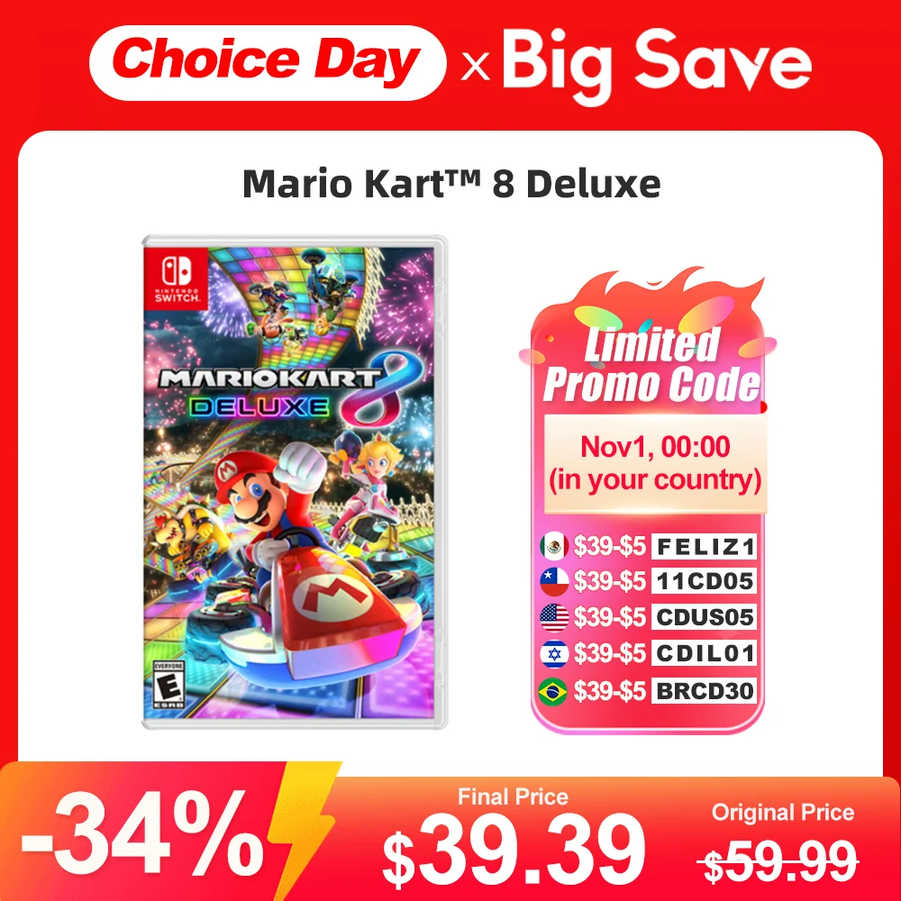 Mario Kart 8 Deluxe Nintendo Switch Game Deals 100% Official Original Physical Game Card Racing Genre for Switch OLED Lite