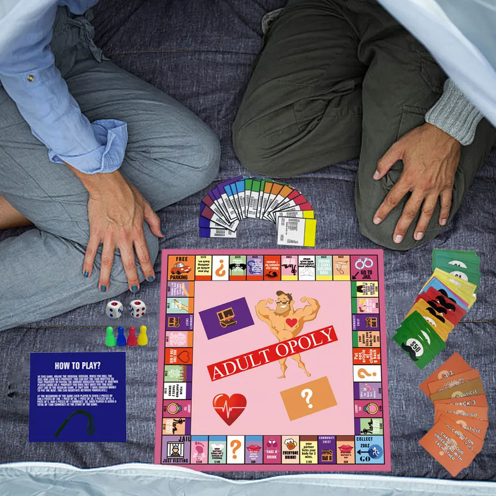 Couple Adult Opoly Board Game Couple Board Game Relationship Card Game Valentines Gifts for Him Her Boyfriend Girlfriend