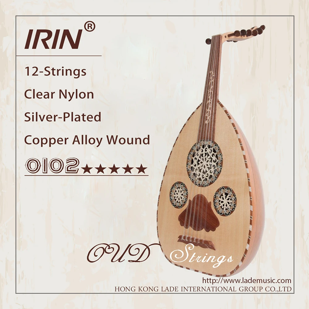 IRIN OUD Strings Turkey Oud Arab Lute Strings O102 12 Courses Strings Clear Nylon And Silver-Plated Copper Alloy Wound String