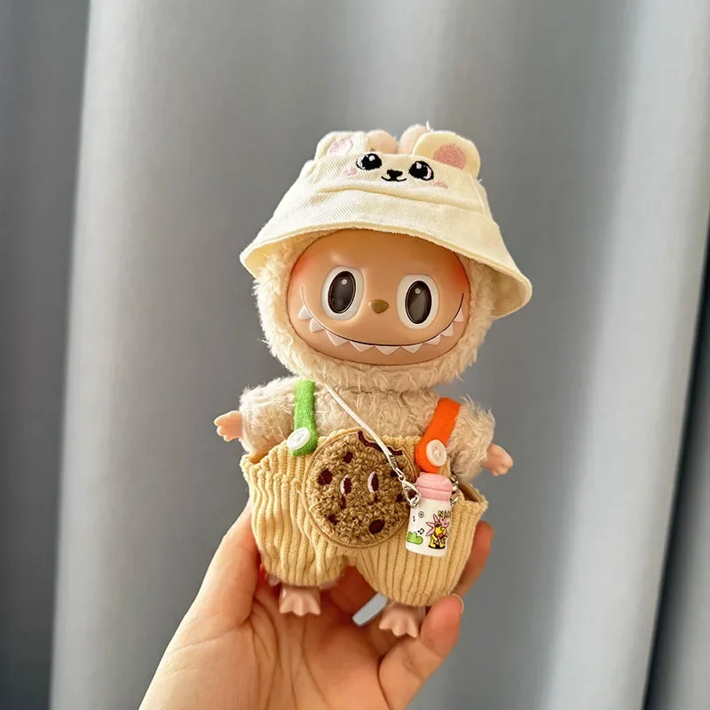 Mini Doll'S Clothes Outfit Accessories For Korea Kpop Exo 15-17cm Labubu Idol pit strip fruit animal overalls set Clothing Gift