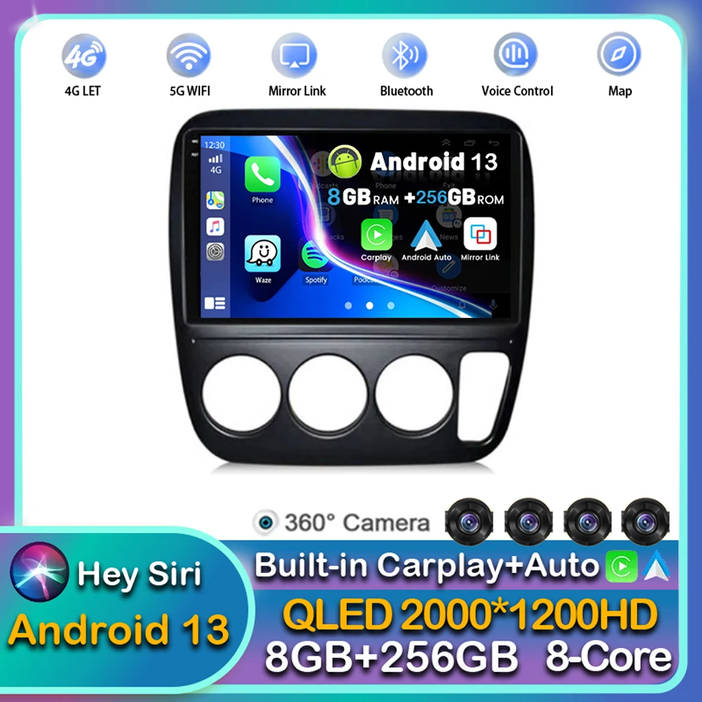 

Android 13 Carplay WIFI+4G For Honda CRV CR-V 3 1997 - 2001 Car Radio Multimedia Video Player Video Stereo 2DIN DSP Head Unit