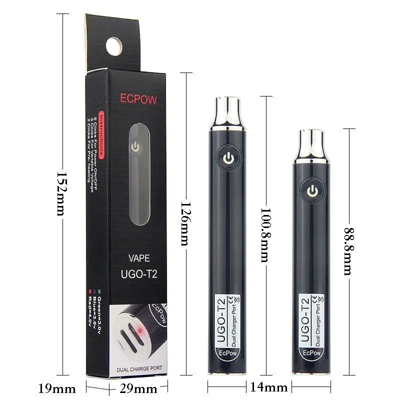 2 UGO-T2 Vape 510 900mah USB-C CE4 MT3 H2 vape accessory for vape kits - gallery image 4