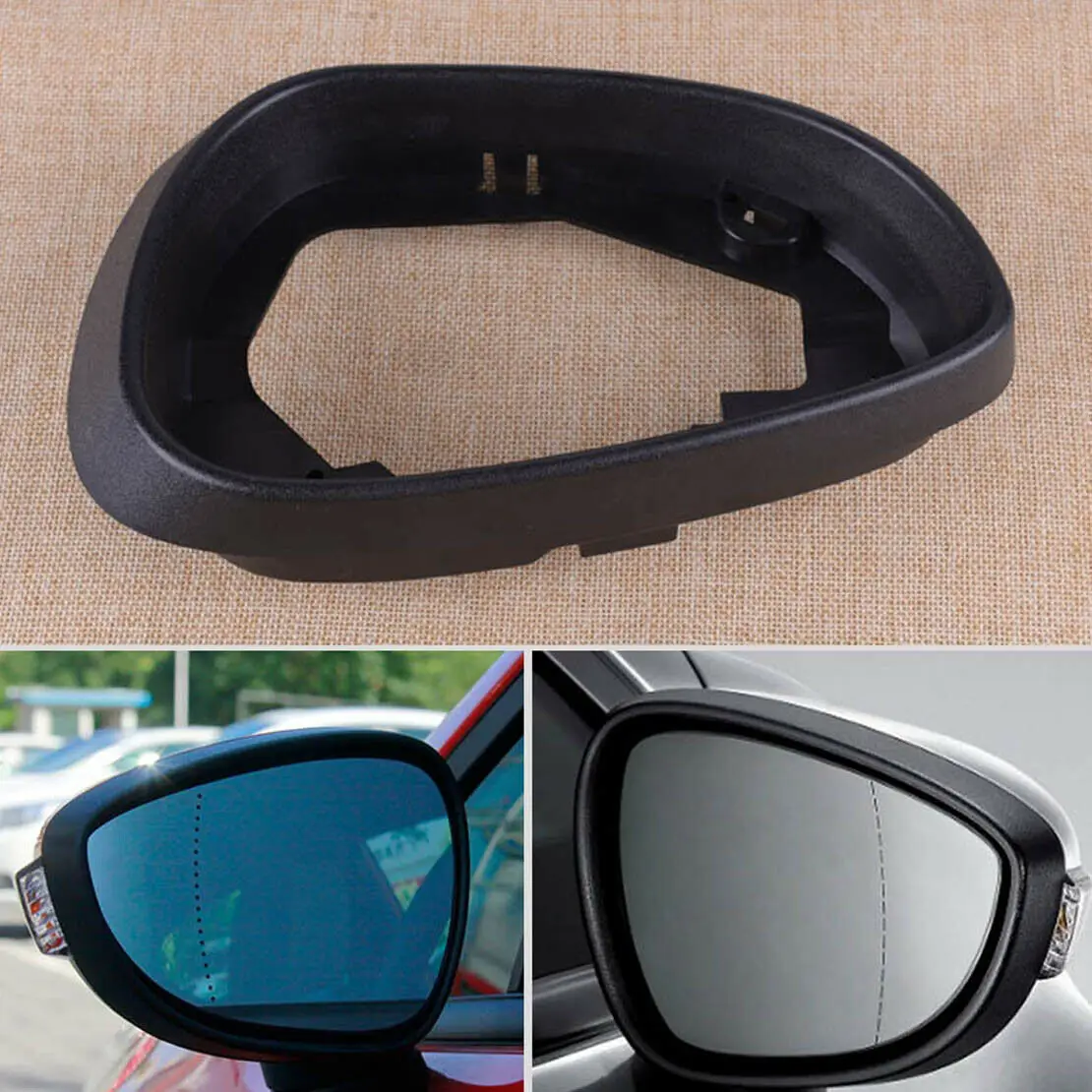 

Car Side Door Wind Rearview Mirror Cover Frame For Ford Fiesta MK7 2009-2017-X59A