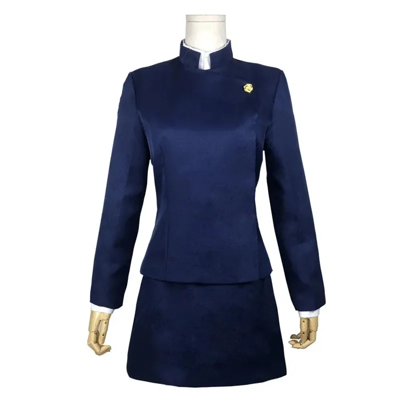 주술회전 마키 젠인 코스프레 의상 마키 젠인 안경 가발 상의 스커트 풀세트 마키 할로윈 파티 유니폼 (여성용/남성용)