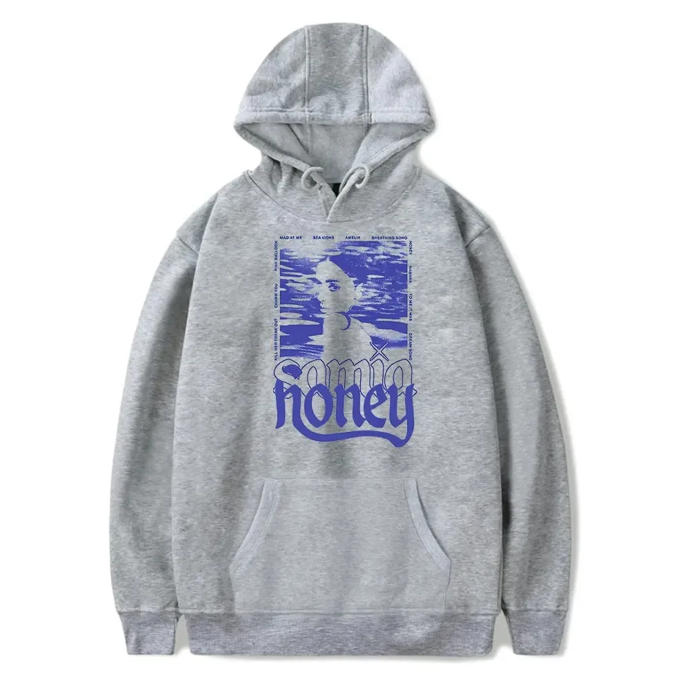 Samia Honey Hoodie Sweatshirt para mulheres e homens, pulôver manga comprida, roupas da moda 2024