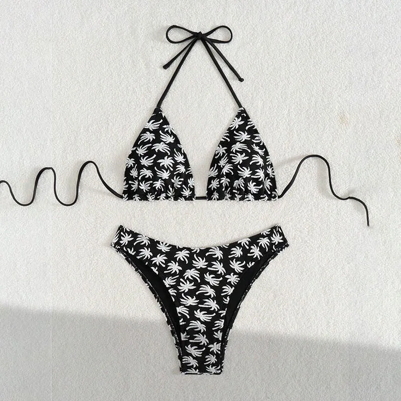 Conjunto de Bikini de lujo para mujer, traje de baño con lazo lateral ajustable, traje de baño Sexy de cintura alta separado para Fiesta EN LA Piscina, vacaciones en la playa, 2025 ​