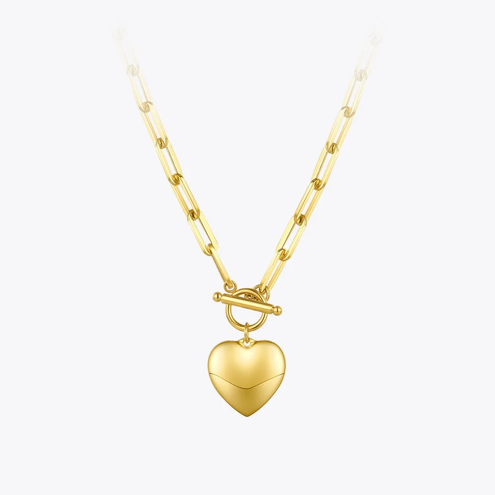 

Heart Pendant Necklaces For Women Gold Color Stainless Steel Choker Necklace Fashion Jewelery Party Wholesale P203148