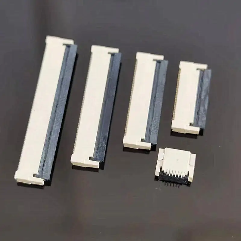 10 قطعة 0.5 مللي متر الشركة العامة للفوسفات مرنة شقة مرنة كابل المقبس مصلحة الارصاد الجوية الإدراج الأمامي والخلفي غطاء الوجه على الوجهين قفل الاتصال العلوي السفلي