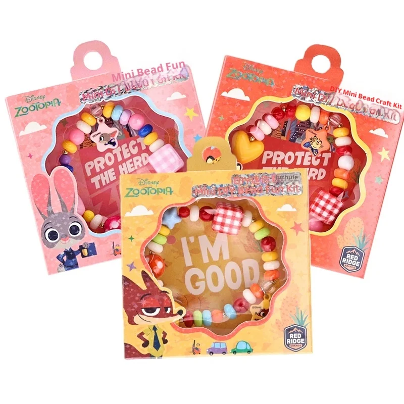 Disney Zootopia Kinder-Anziehspielzeug, Mini-Perlenmusik-Armbänder für Mädchen, Überraschungs-Geburtstagsgeschenke für Mädchen, Dekorationen