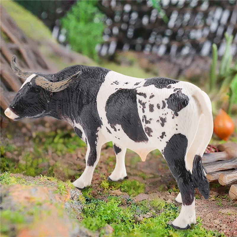 AS96-พลาสติก Texas Longhorn Bull วัวสัตว์ตัวเลขการกระทํา STATIC น่ารักคอลเลกชันวัวสําหรับเด็ก