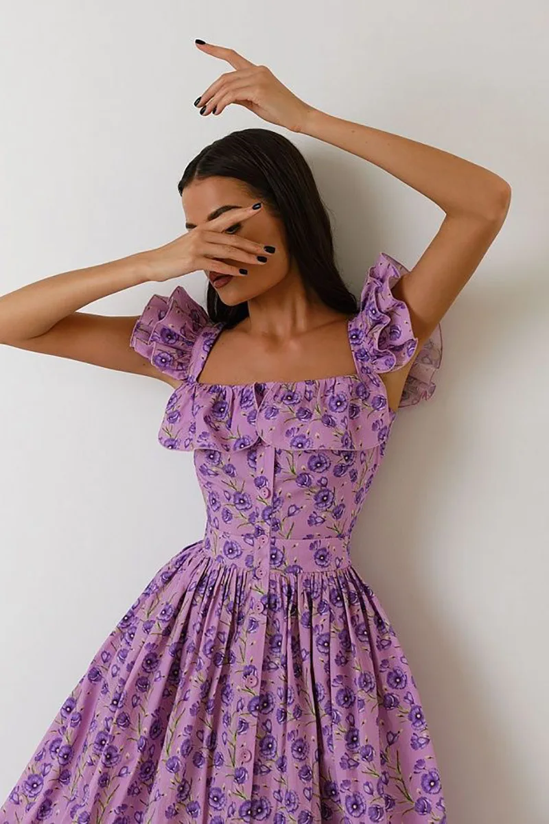 Abito lungo maxi Abbigliamento donna Primavera Estate Bohemian Holiday Beach Stile coreano Floreale Vintage Slim Abiti Robe Abiti Boho