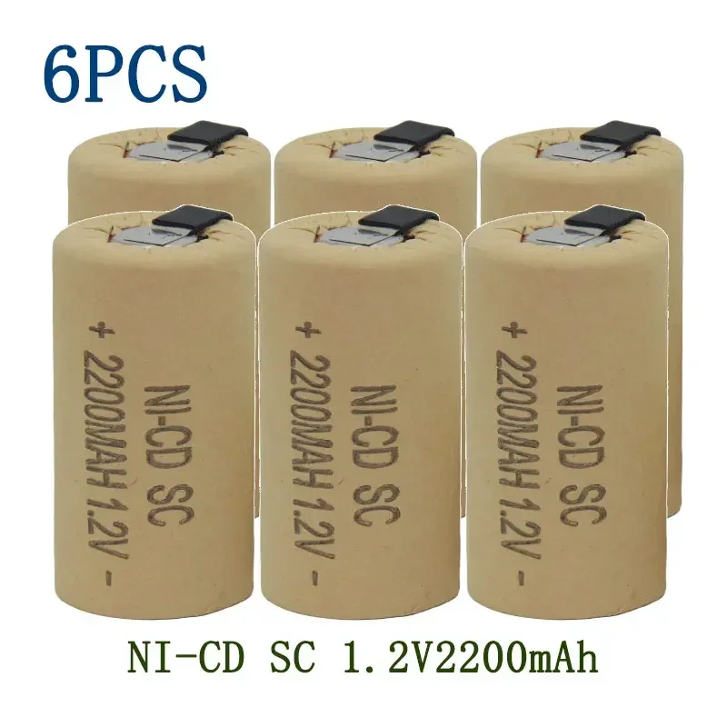 SC Batterijen 2-20 stuks Schroevendraaier Elektrische Boor 1.2V 2200mA h/2800mAh SubC Ni-Cd Oplaadbare Batterij