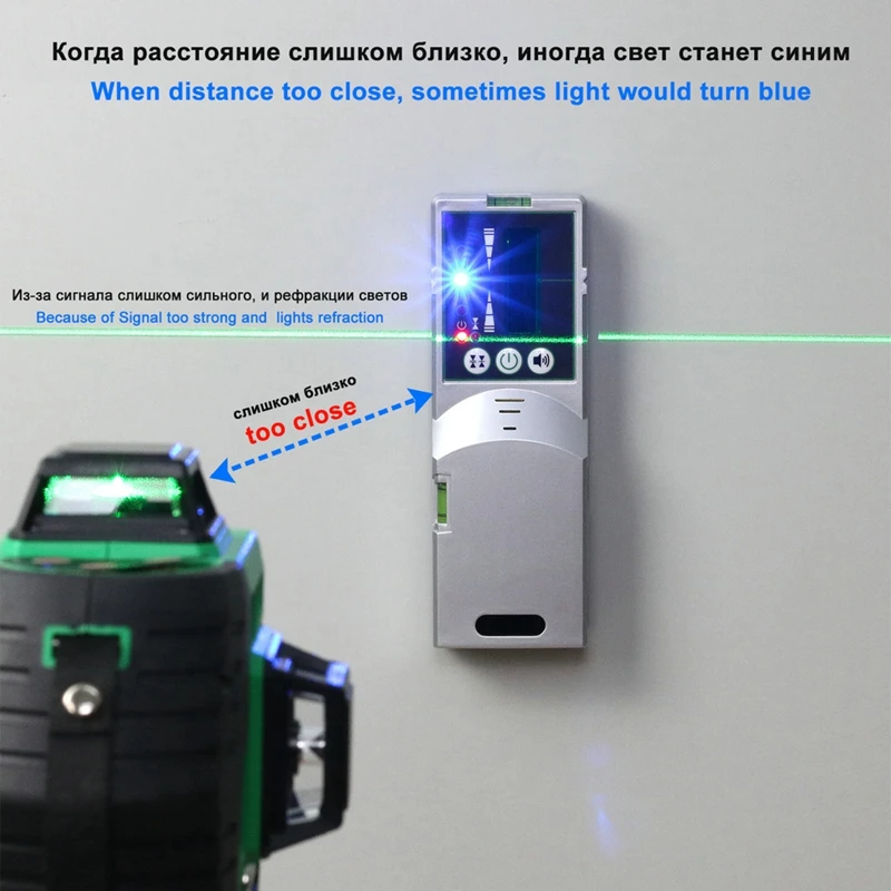 Kaitian Lasers Receiver for Outdoor Self-Leveling Laser Level Red Beam Green Line Vertical Horizontal Leveler Construction Tools